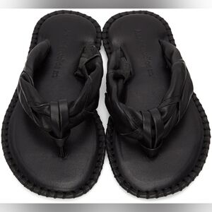 Acne Studios Black Blanket Stitch Sandals size 37 BNWOB